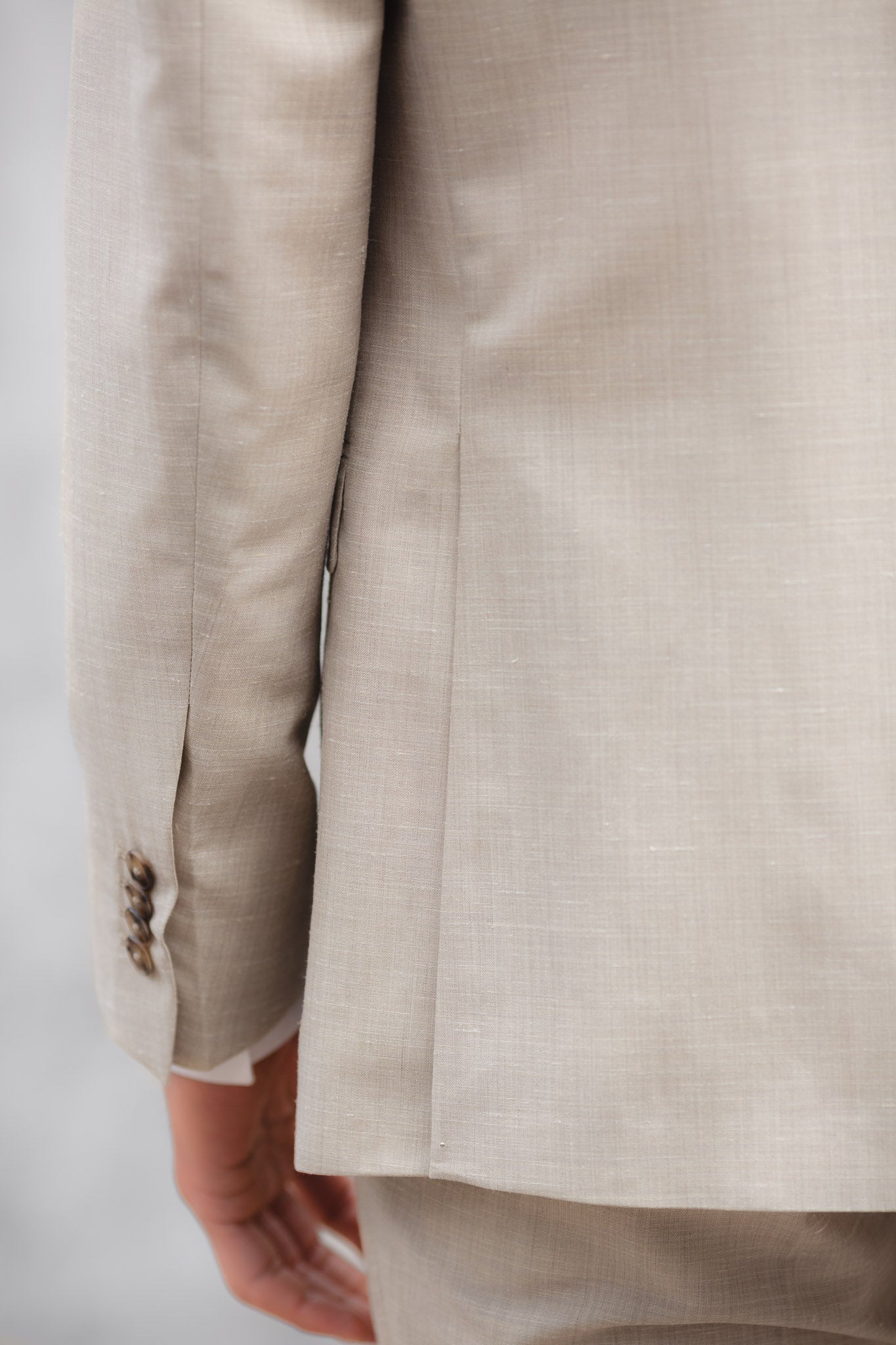 Leinenanzug Zweiteiler in Naturfarben
